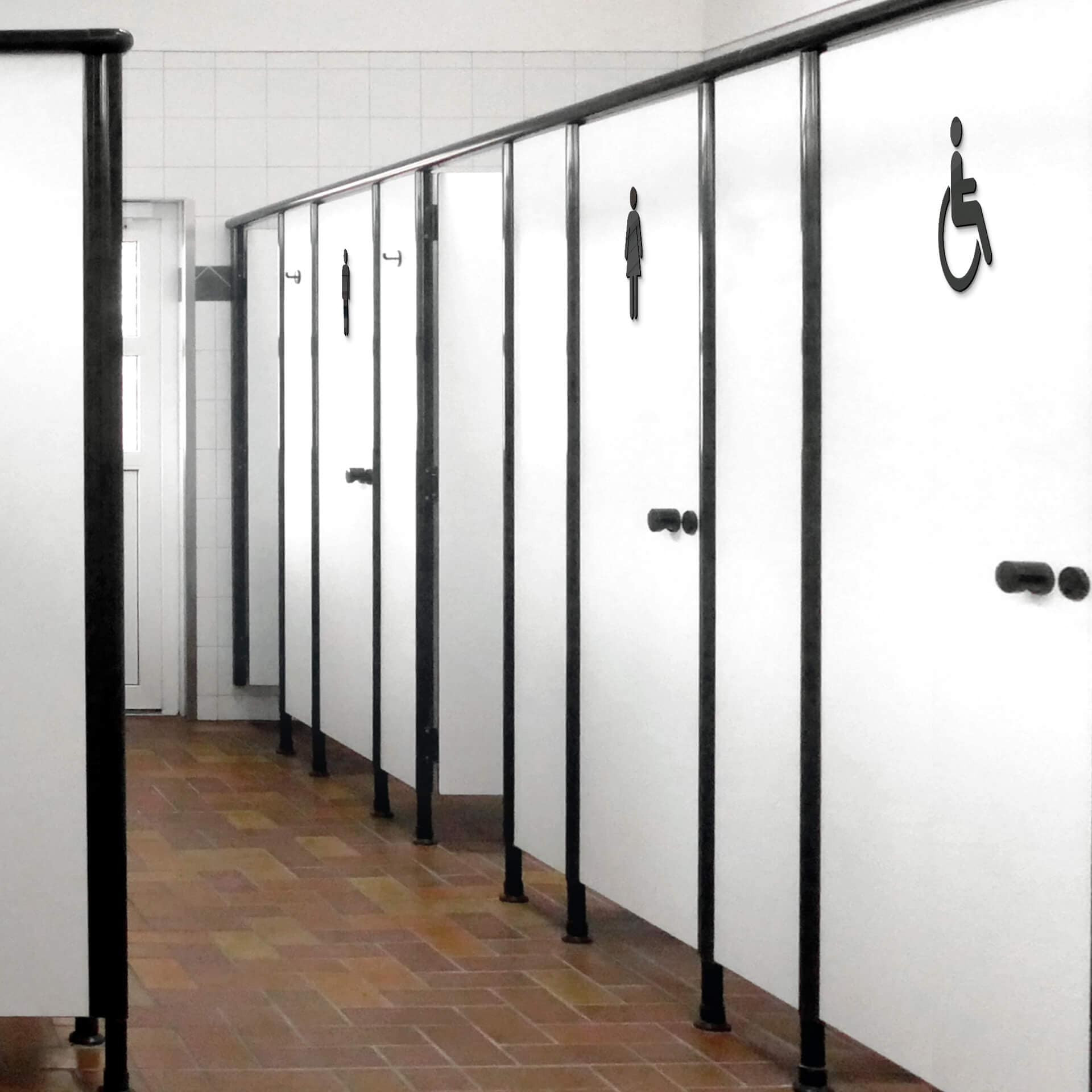 Akrylowy dekoracyjny znak WC