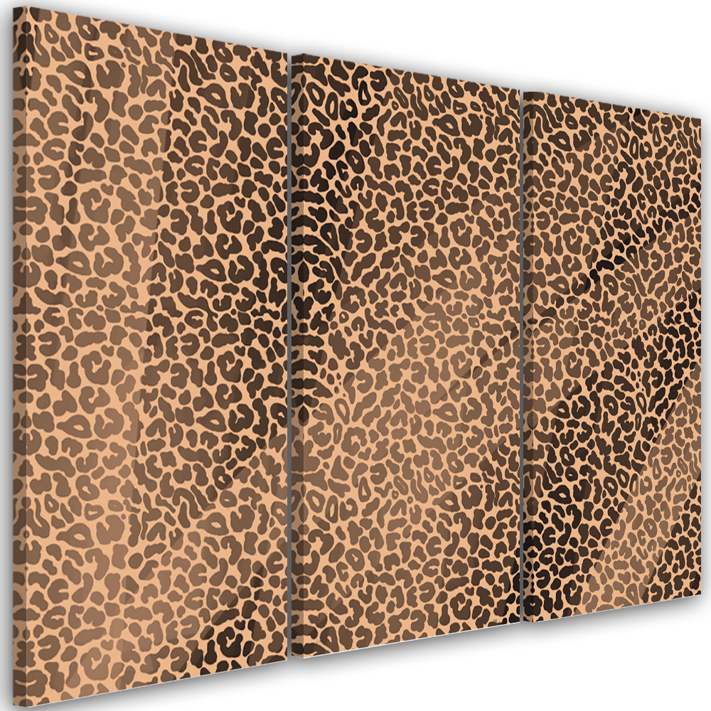 3 stykke lærredsprint, Leopard Leopard Pels Patches Mønster