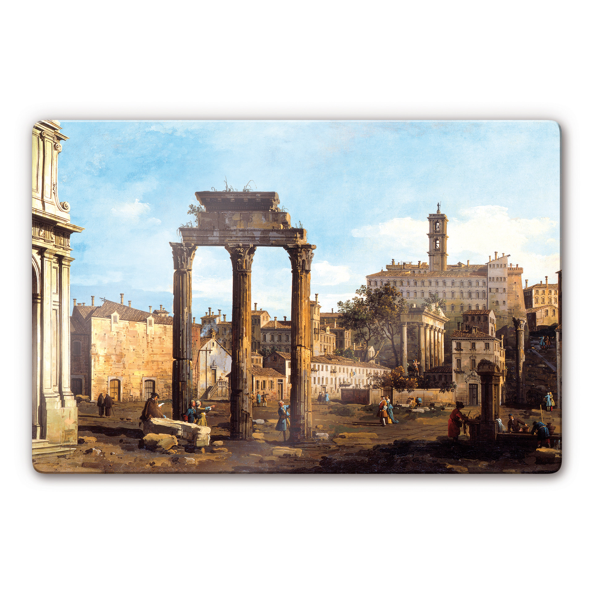 Tableau en verre - Canaletto - Le temple de Castor et Pollux
