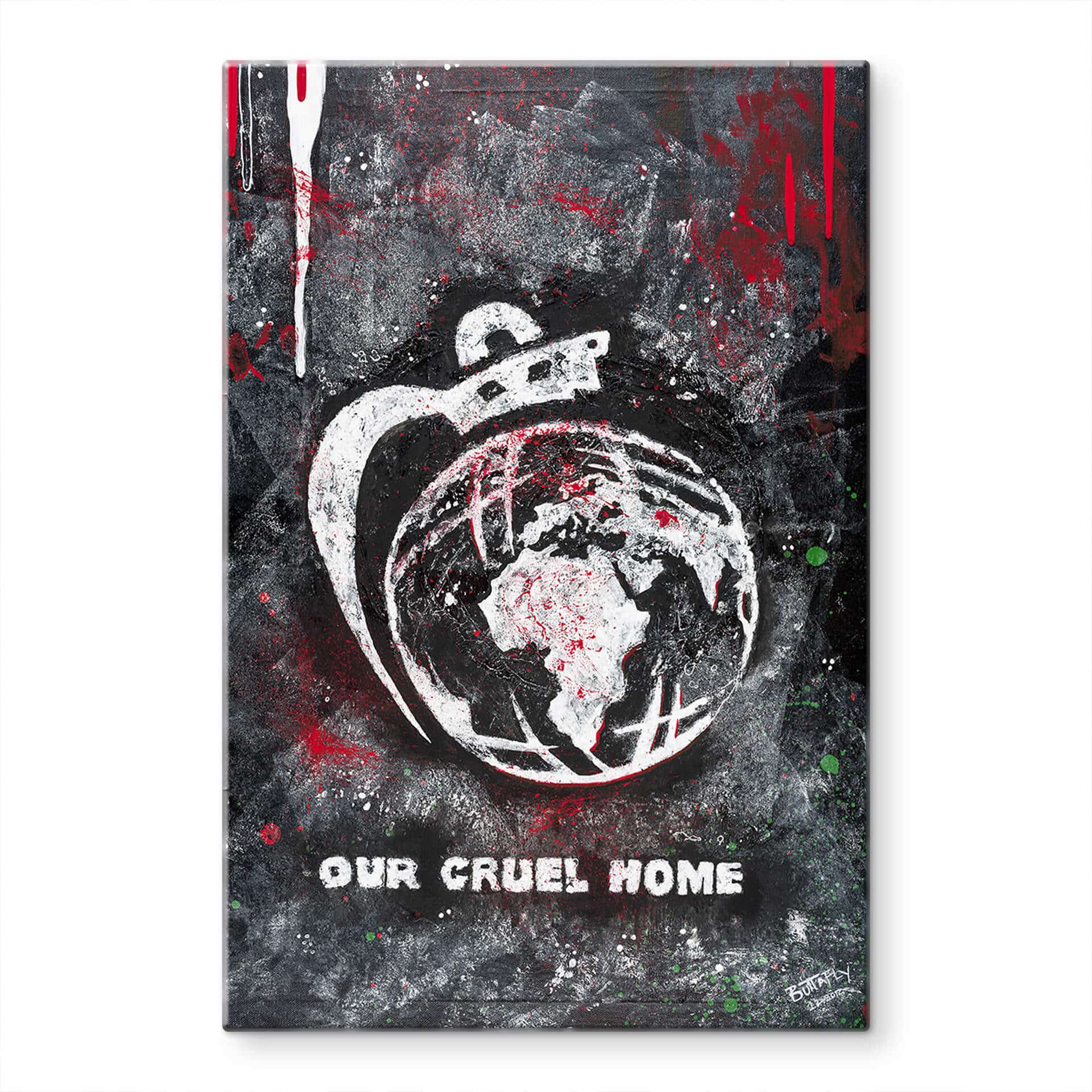 Glasschilderij Buttafly - Our Cruel World