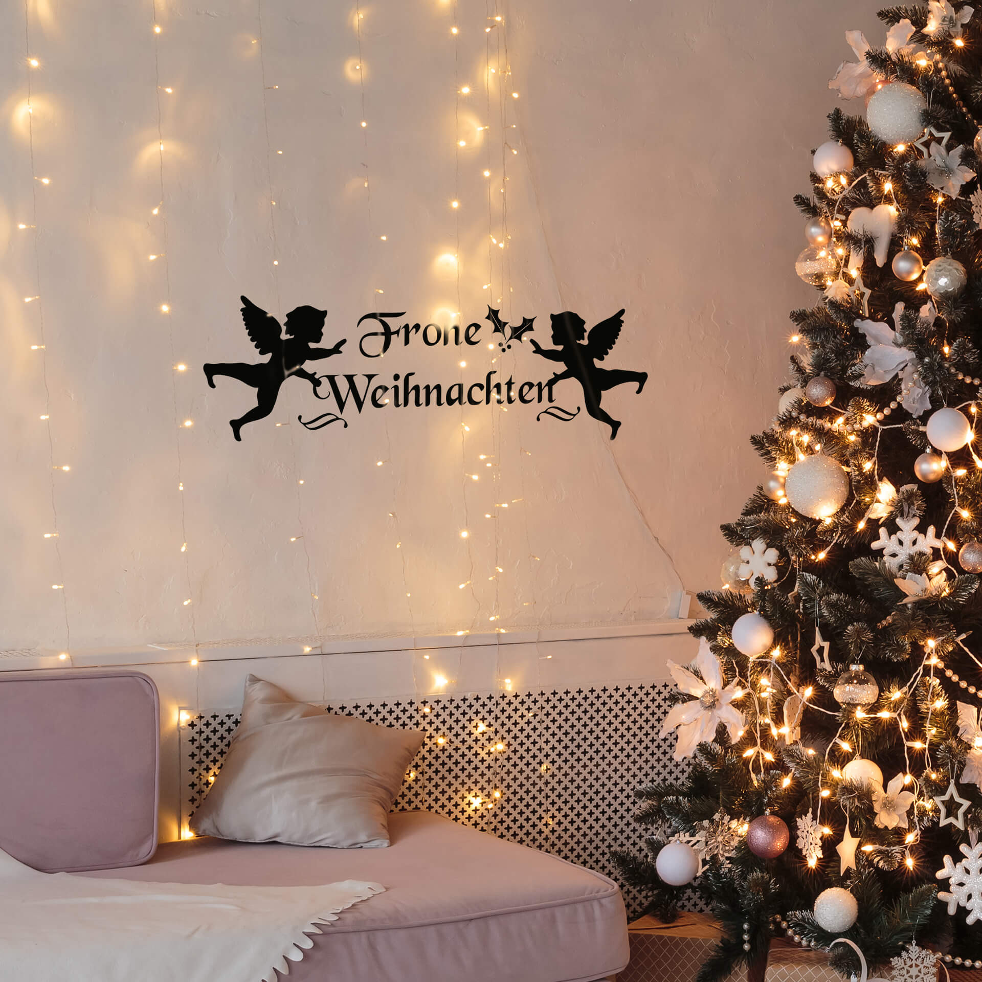 Wandtattoo Weihnachtsengel