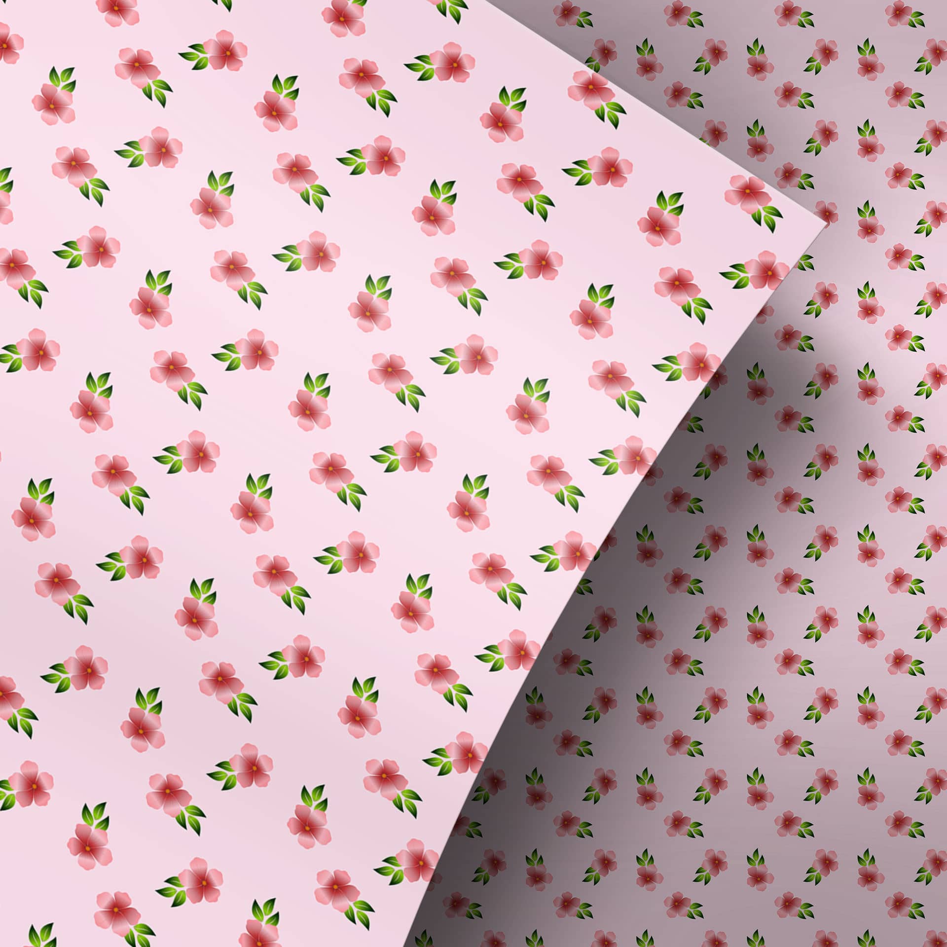 Okleiny meblowe, folia dekoracyjna - do wycierania - kwiaty różowe