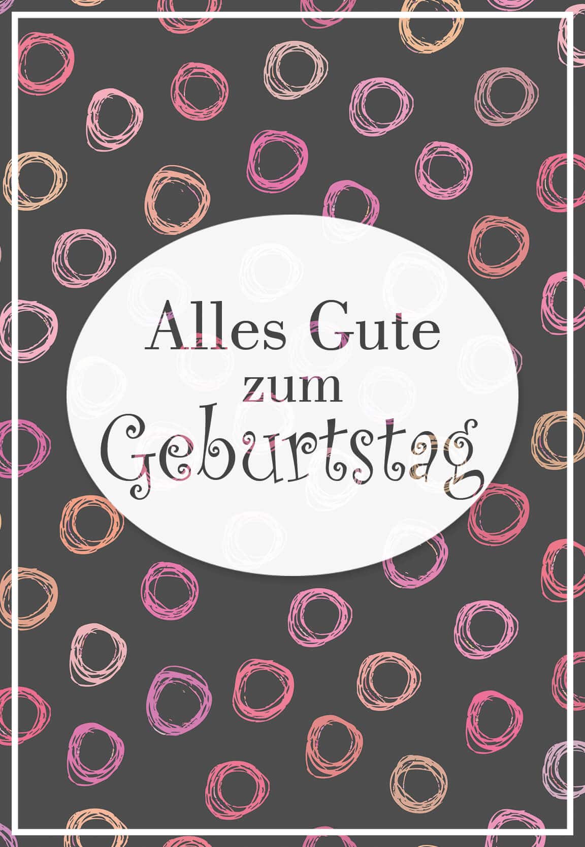 Gutschein Geburtstag - Moderne Kreise