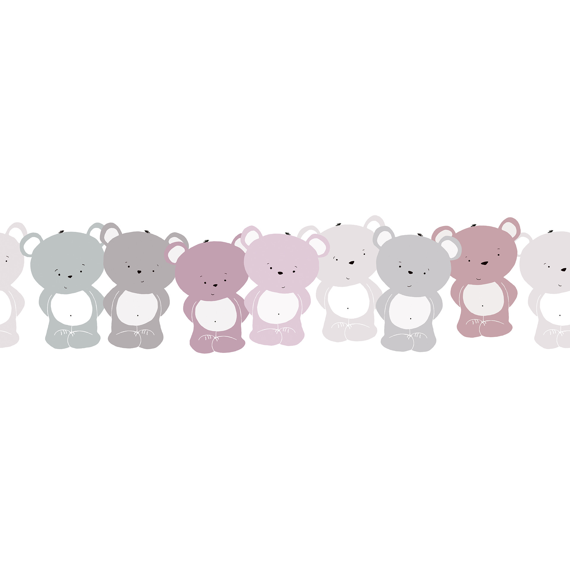 Lovely Kids selbstklebende Kinderzimmer Bordüre Cute Bears mit niedlichen Bären