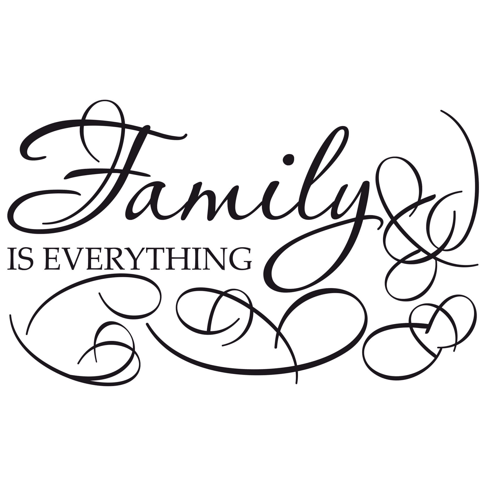Wallsticker Family is everything inkl. 5 fotorammer
