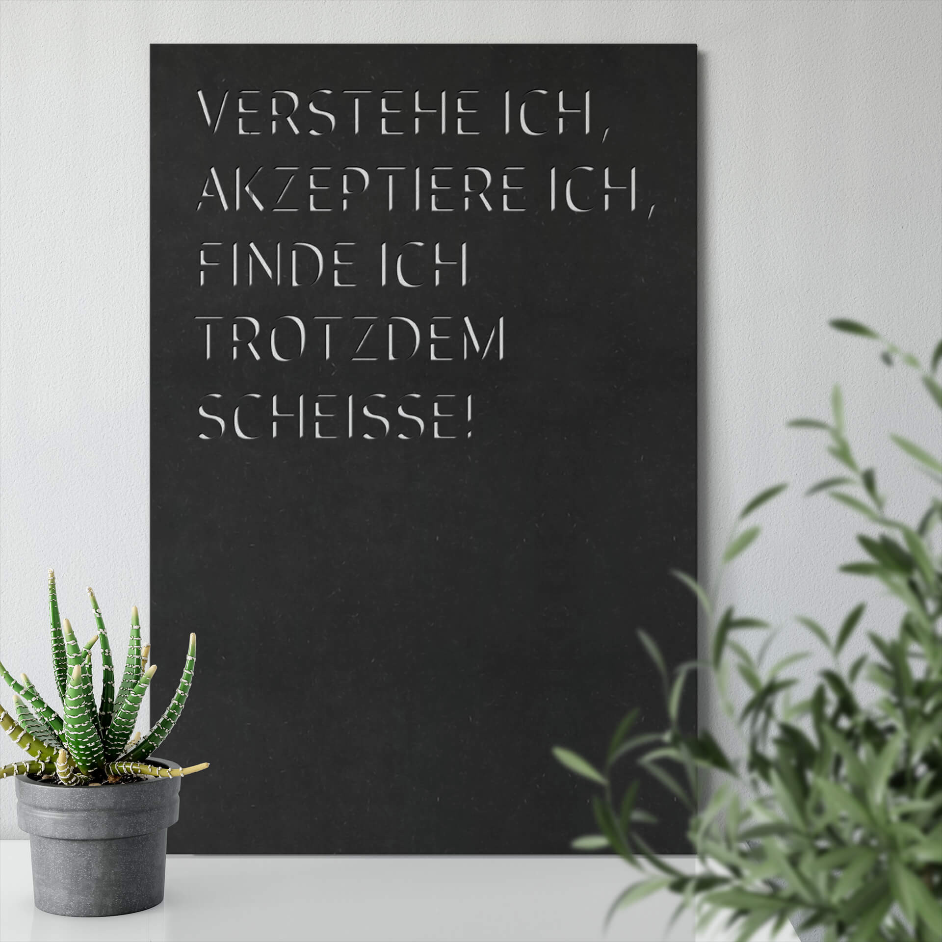 MDF - Holzdeko Verstehe ich, akzeptiere ich, find ich trotzdem scheiße