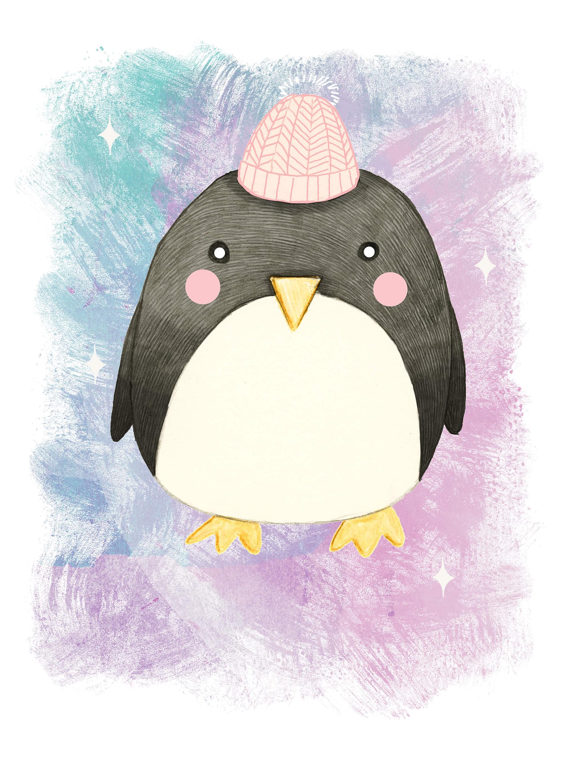 Poster Loske pinguino + Testo personalizzato