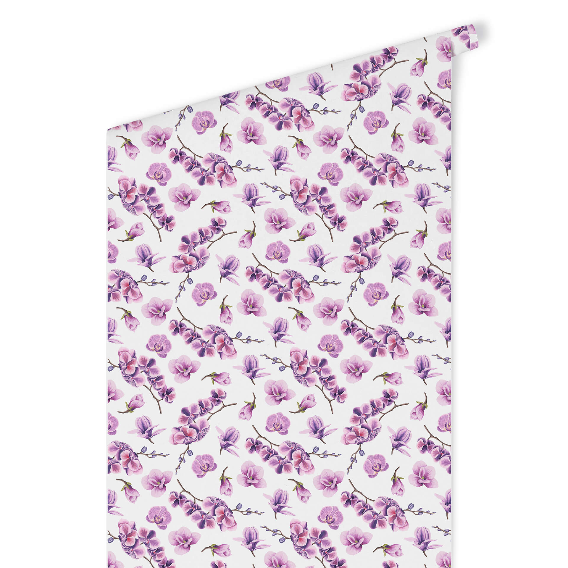 Patroonbehang - Aquarel Orchidee