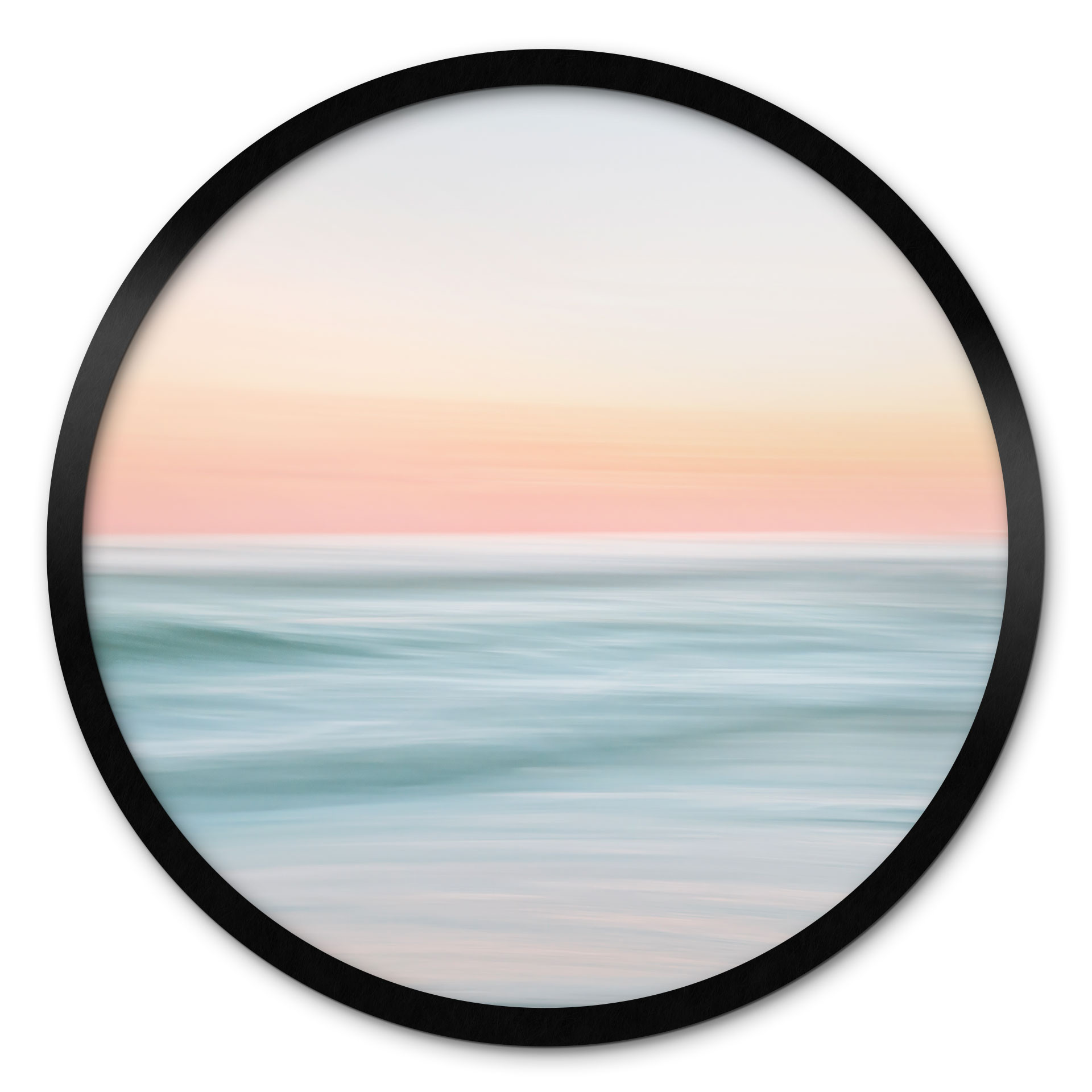 Poster Abstracte Zeegolven Pastel - Botha - Rond