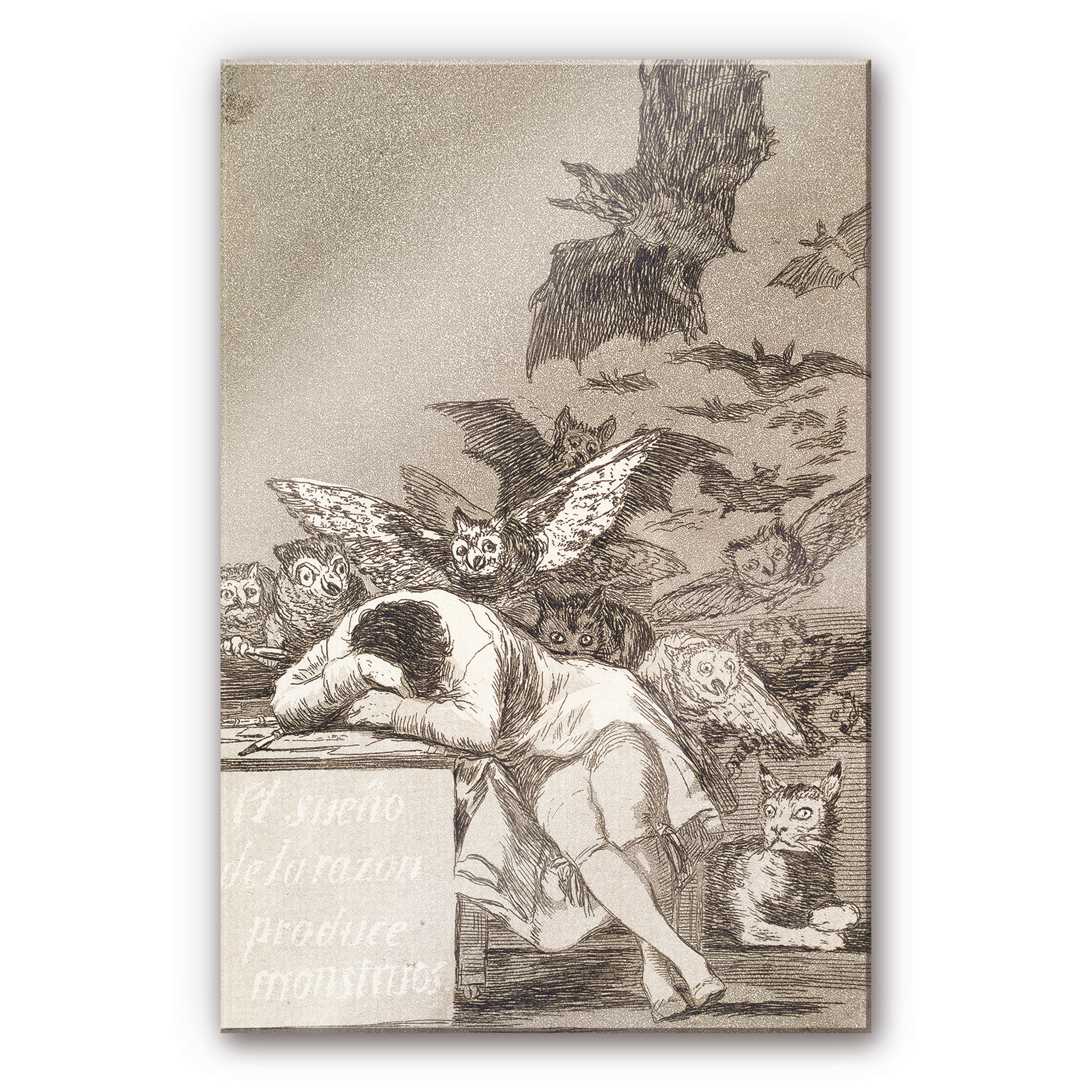 Akrylbillede de Goya - Fornuftens søvn føder monstre