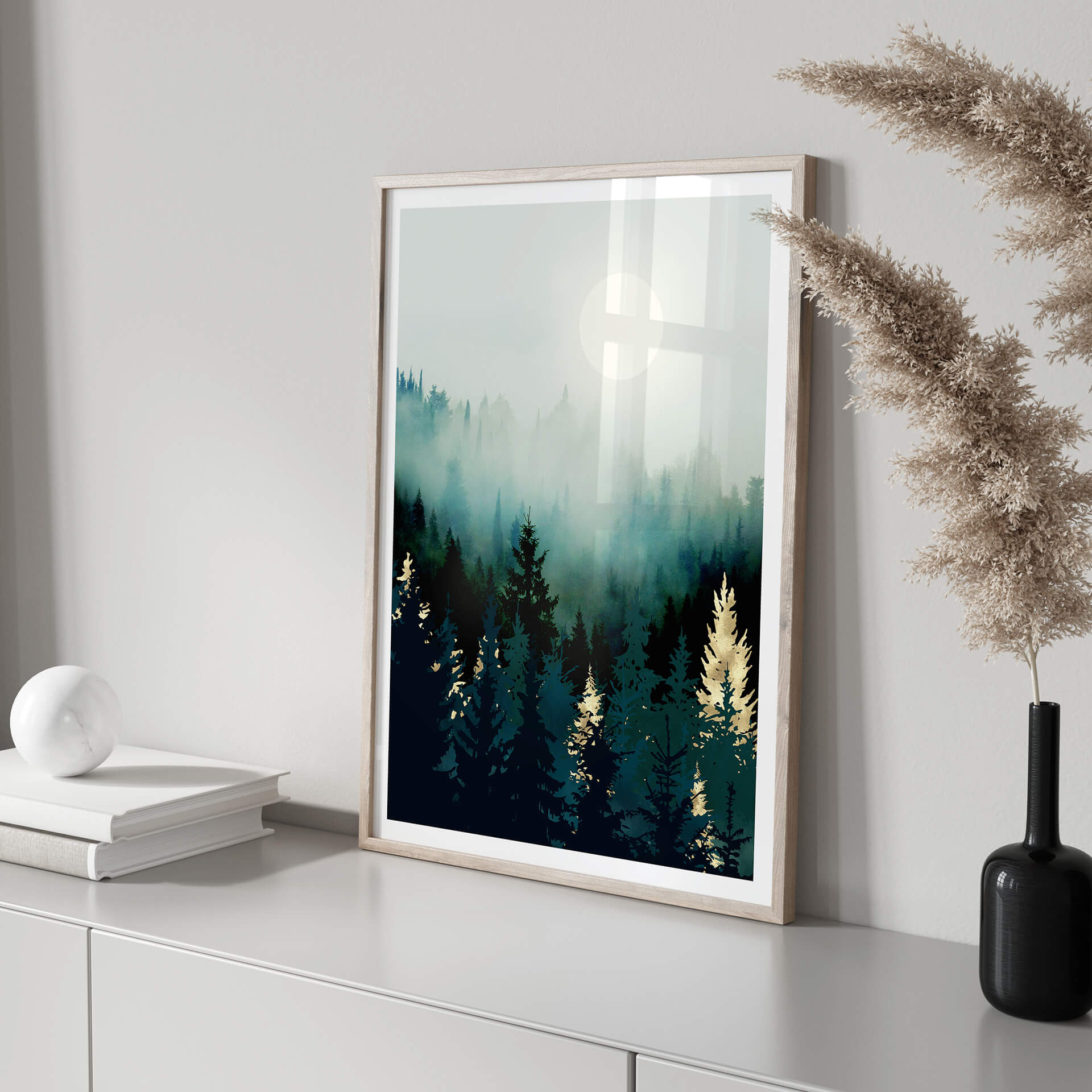 Poster SpaceFrog Designs - Forêt brumeuse