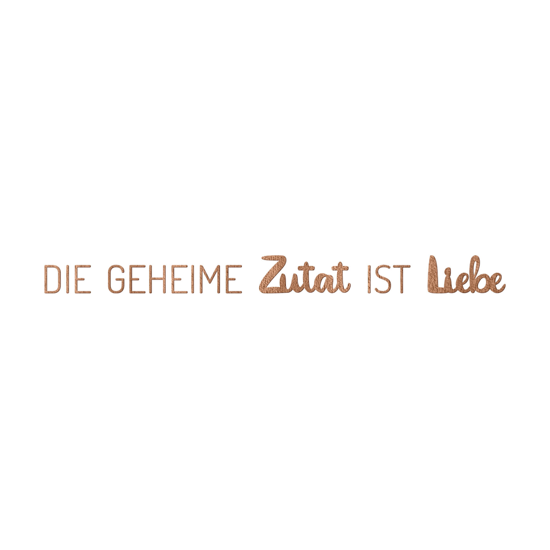 Holz Küchenspruch Die geheime Zutat ist Liebe - Mahagoniholz
