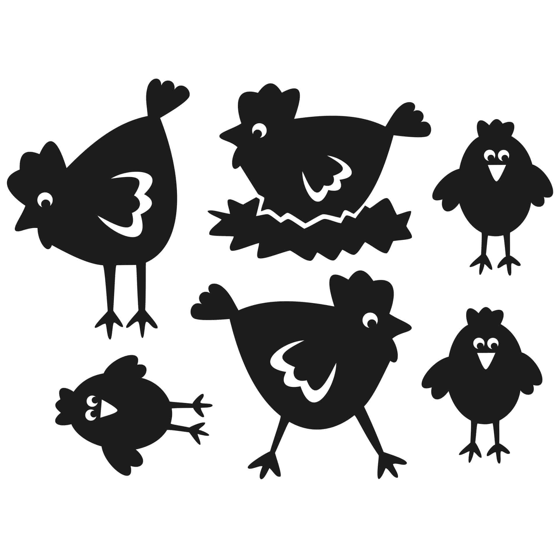 Wallsticker Kyllinge sæt