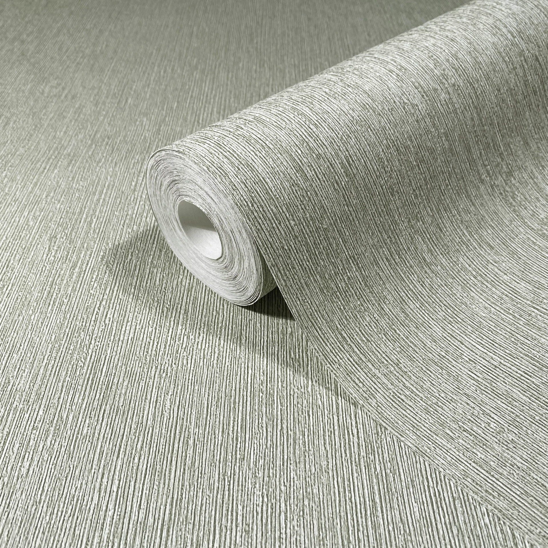 vliesbehang in textiel look met structuur oppervlak groen effen