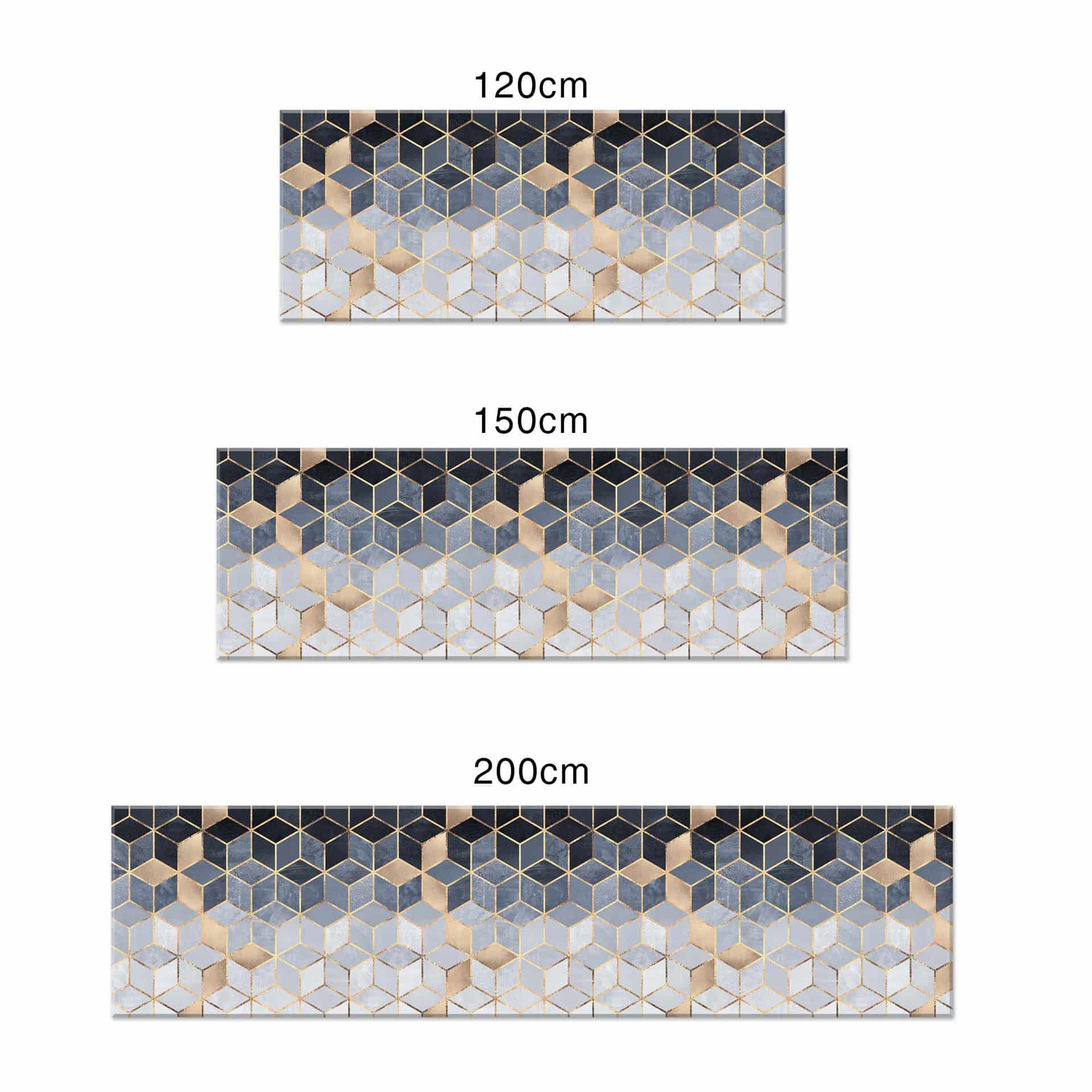 Küchenrückwand Fredriksson - Blaue Geometrie