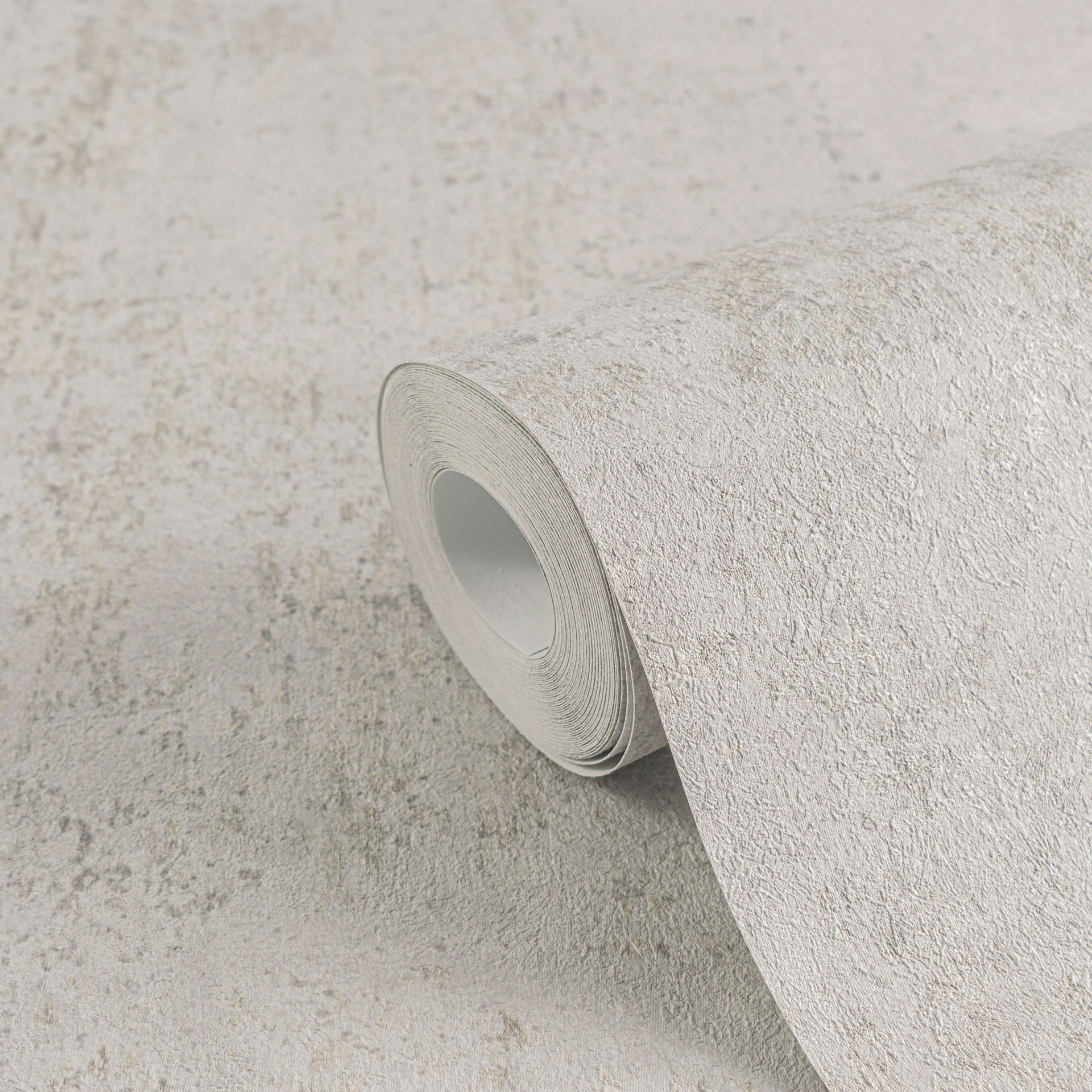 Vliesbehang in betonlook grijs beige - gipsstructuur behang mat modern