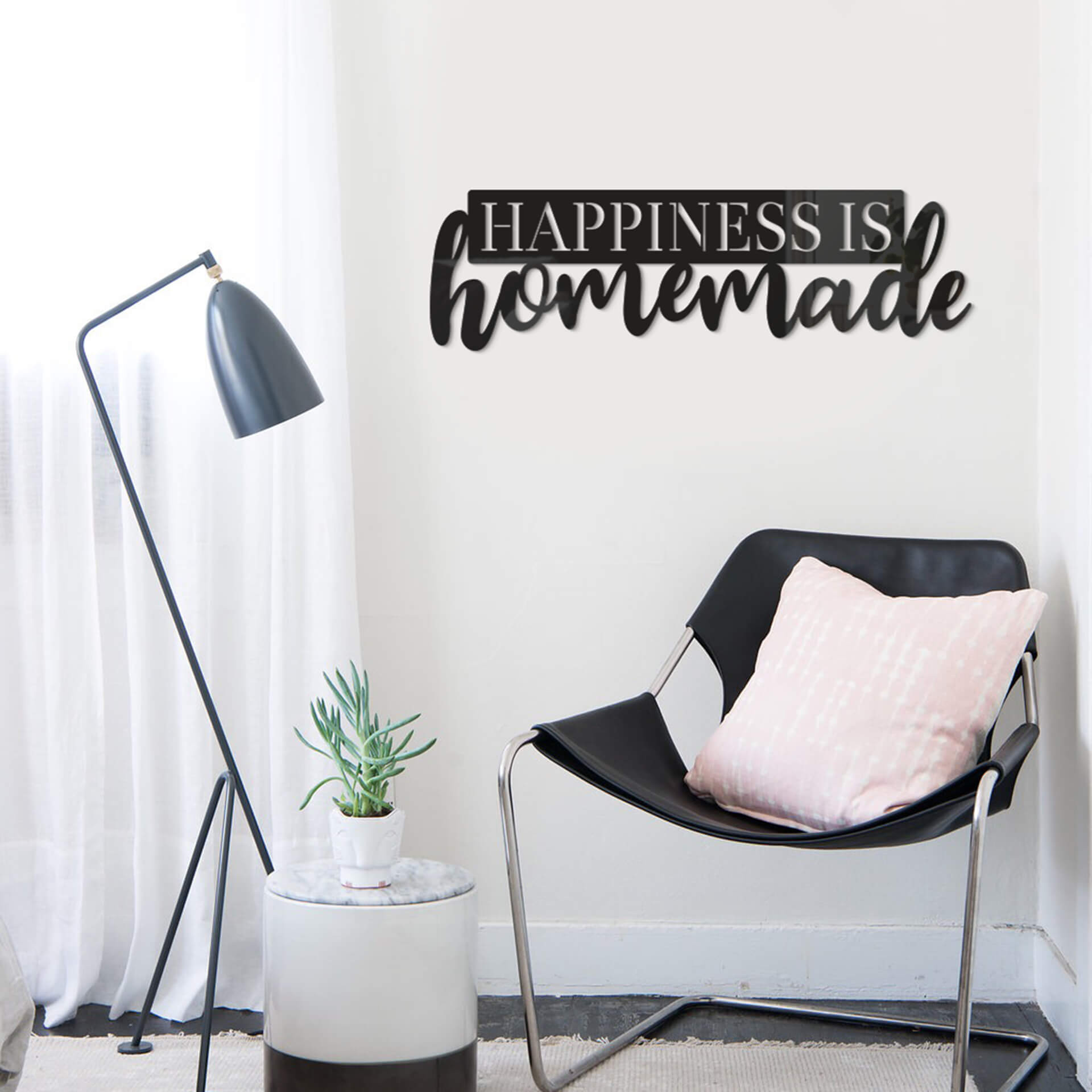Litery akrylowe Happiness is homemade