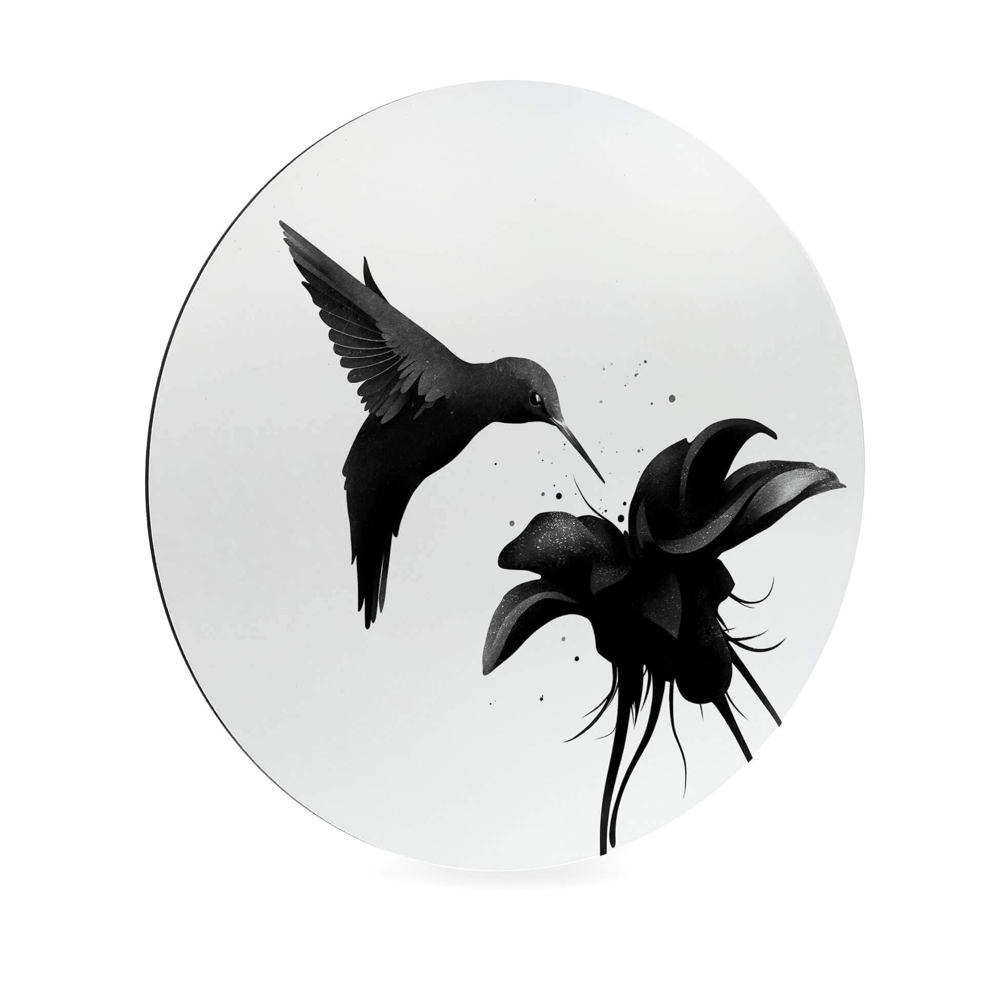 Alu-Dibond Rund - Ireland - Hummingbird – print på aluminium (Alu-Dibond)