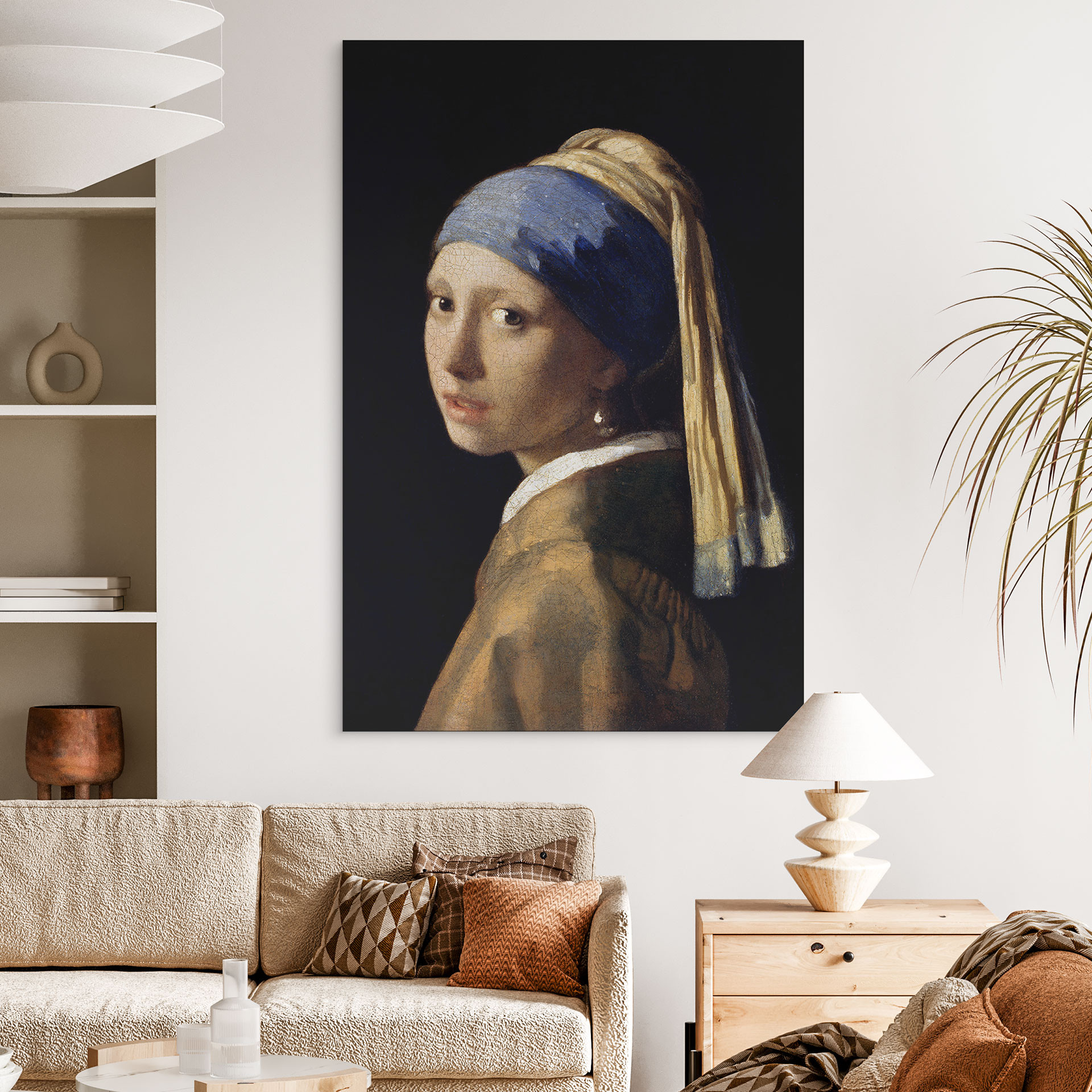 Wandbild Vermeer - Das Mädchen mit dem Perlenohrring - Alu-Dibond