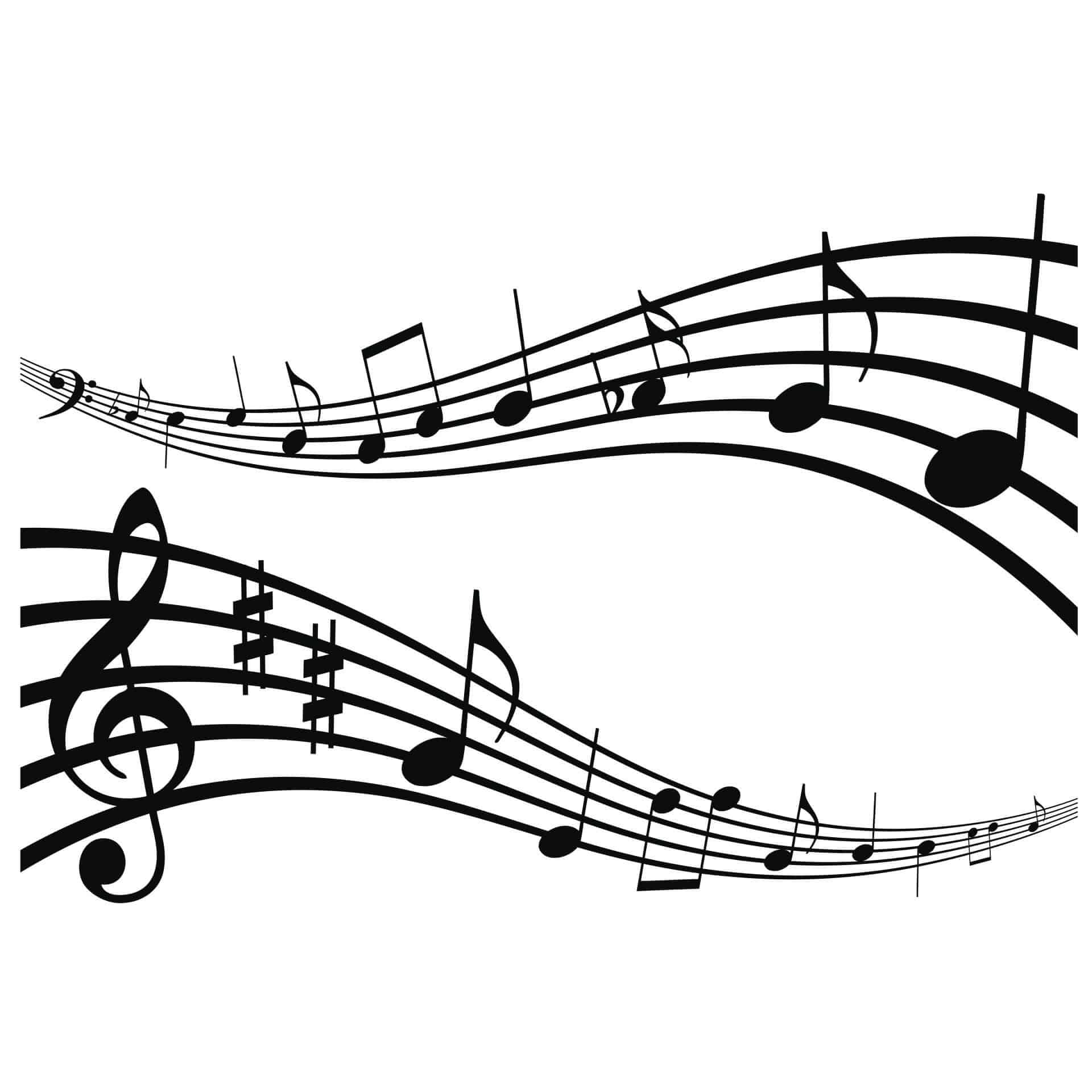 Wallsticker Musikalske noder