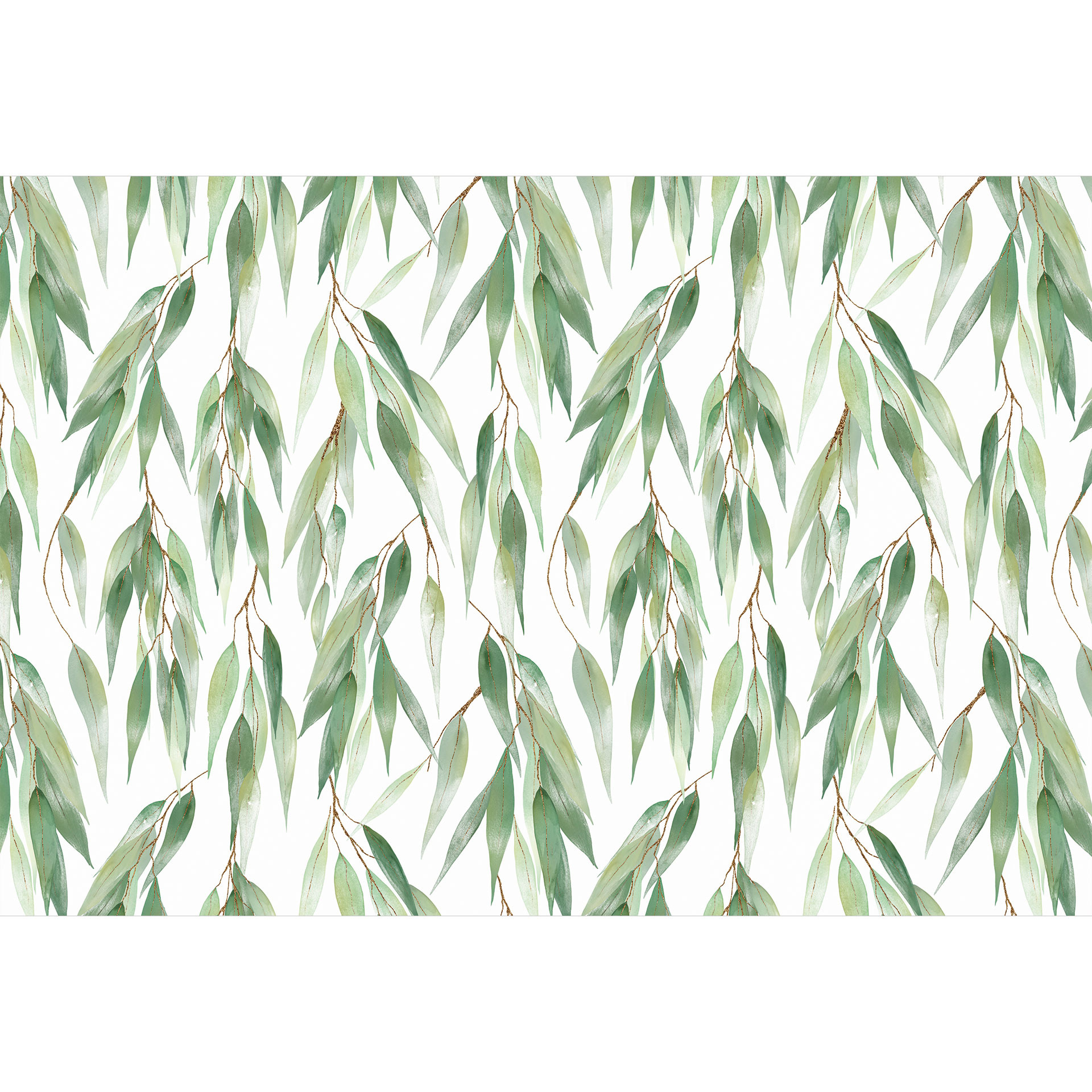 Fotobehang Takken met groene bladeren - UN Designs