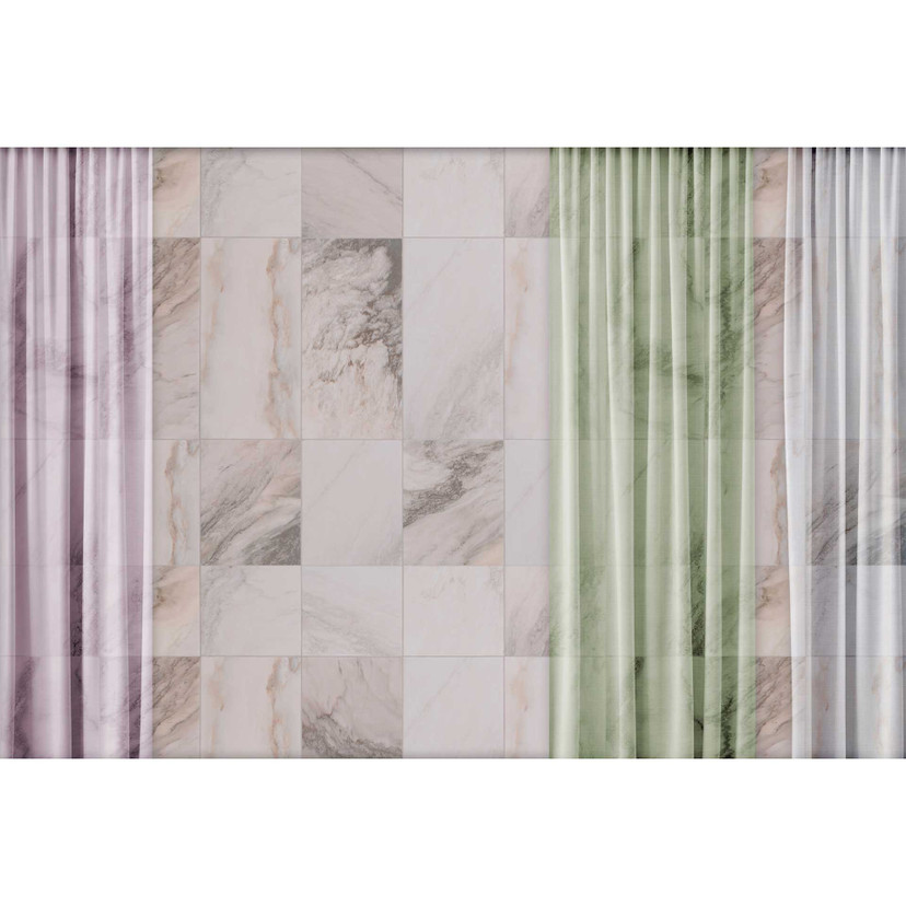 Papier peint marbré pastel avec effet textile - l'élégance à la maison