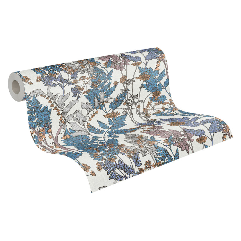 Architects Paper Floral Impression - Papier peint intissé fleuris, bleu