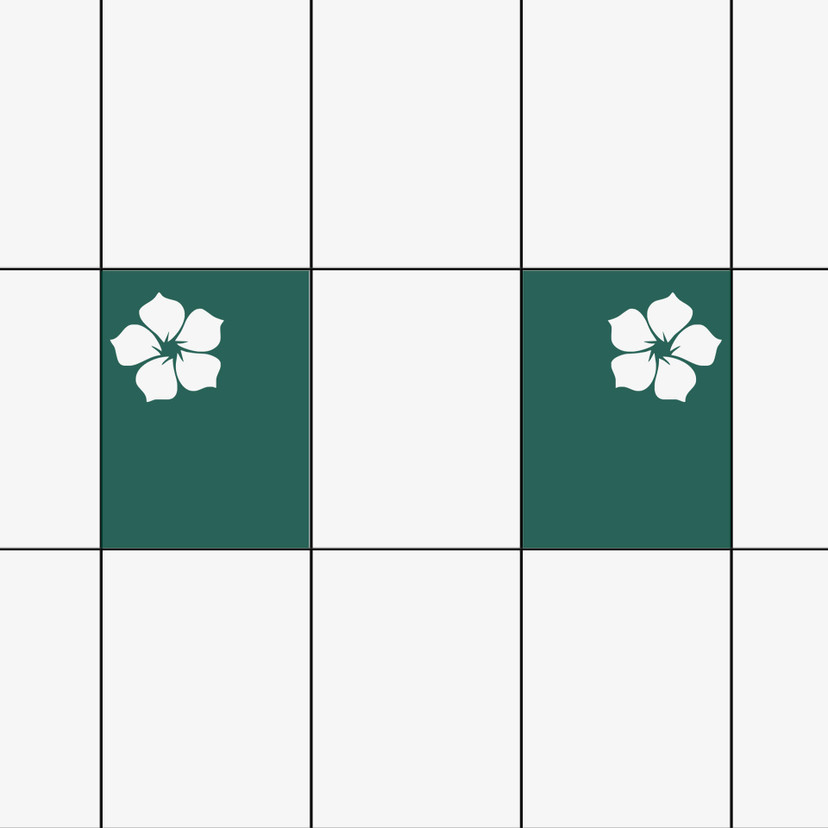 Wallsticker Klinke deko: Jade blomster