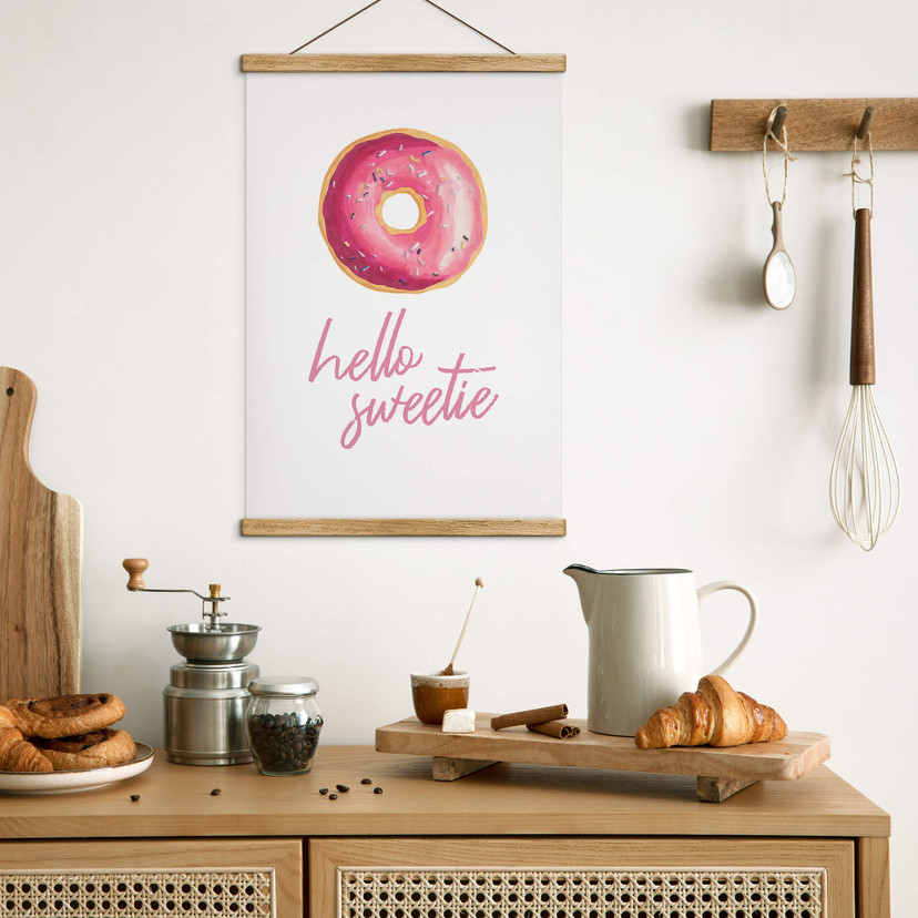 Pączki z obrazem z tkaniny - Hello Sweetie