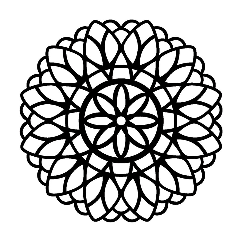 Akrylowa dekoracja mandala kwiat życia