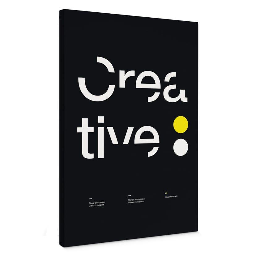 Canvas schilderij Creatief Typografie Design - Sub88 Studio