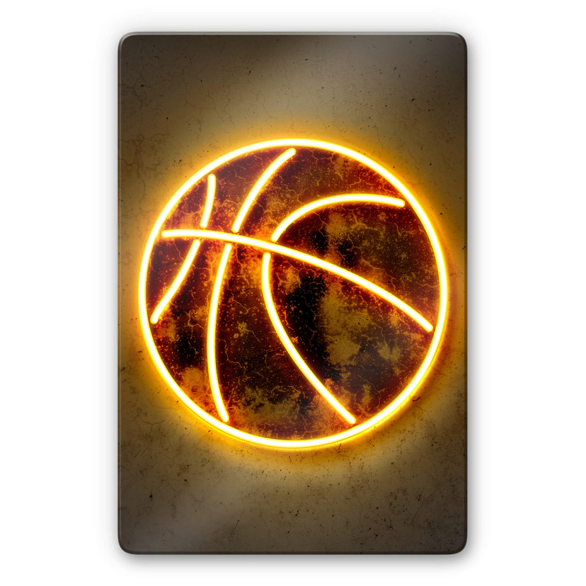 Glasschilderij Mielu - Basketbal