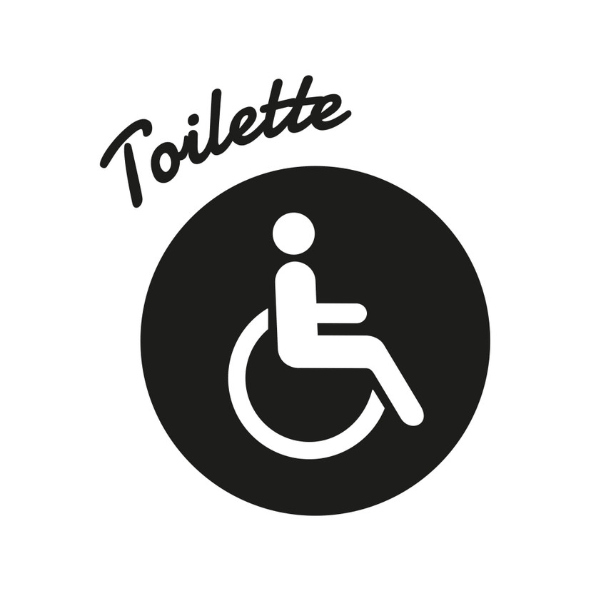 Wandtattoo Behinderten-Toilette