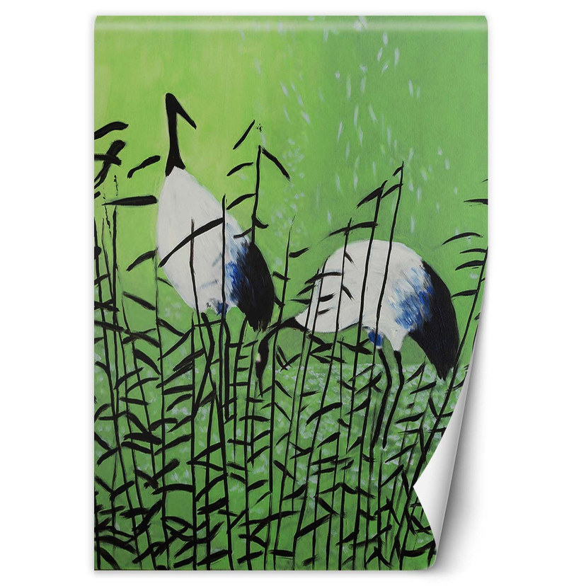 Fototapete, Reiher wie von Hand gemalt