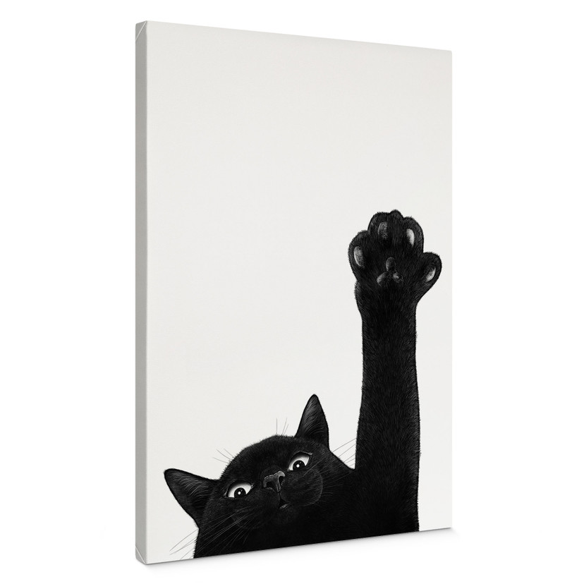 Canvas schilderij Laat me je pootje zien Kat - Korenkova
