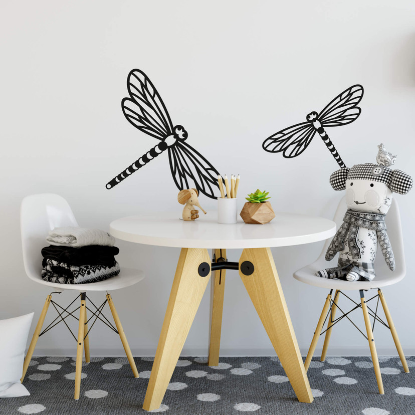 Muursticker origami libelle
