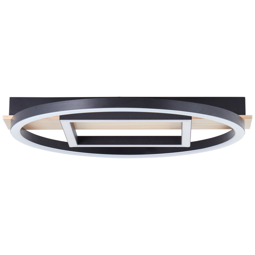 Deckenleuchte Leopold, braun, 5,5 x 39 cm, Holz Moderne LED-Deckenleuchte, dimmbar