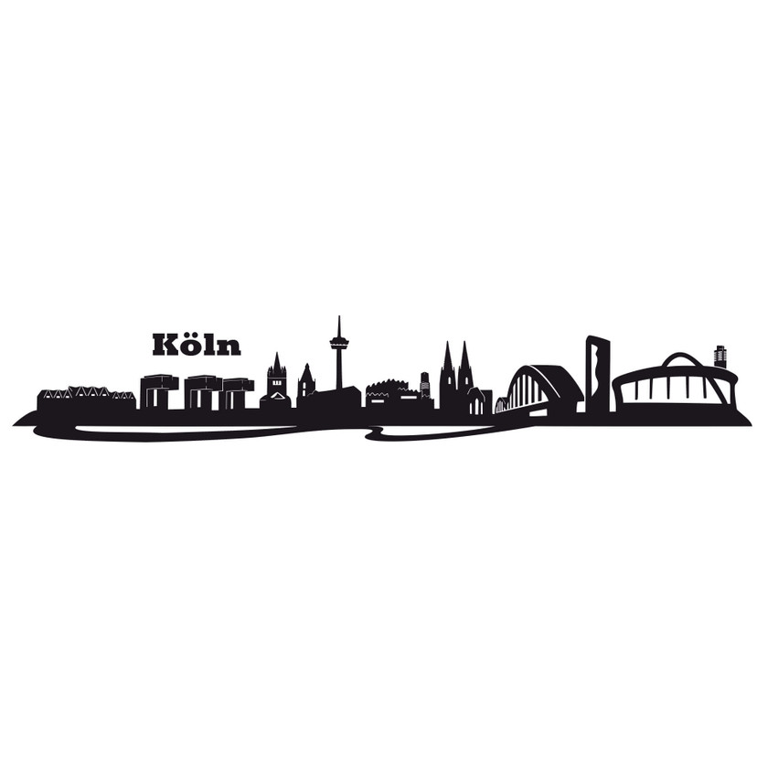 Wandtattoo Köln Skyline 3