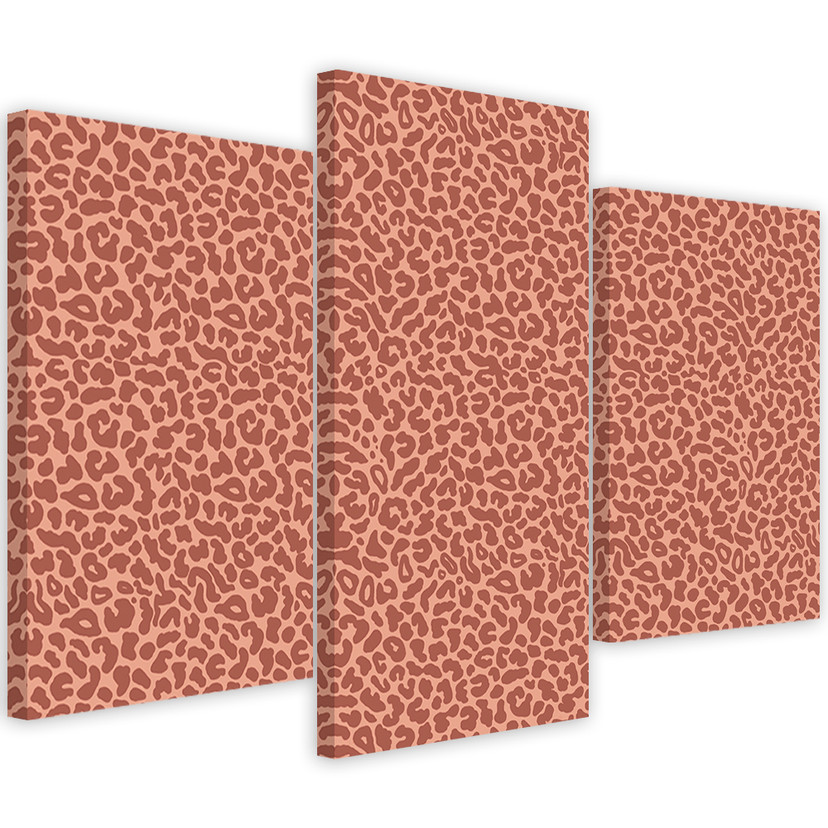 3 stykke lærredsprint, Leopard Leopard Pels Patches Mønster
