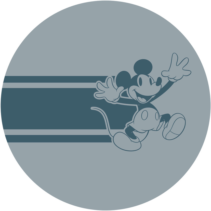 Selvklæbende non-woven tapet - Mickey Bonjour - 125 x 125 cm