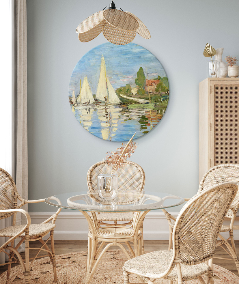 Rundes Leinwandbild Monet - Regatta bei  Argenteuil