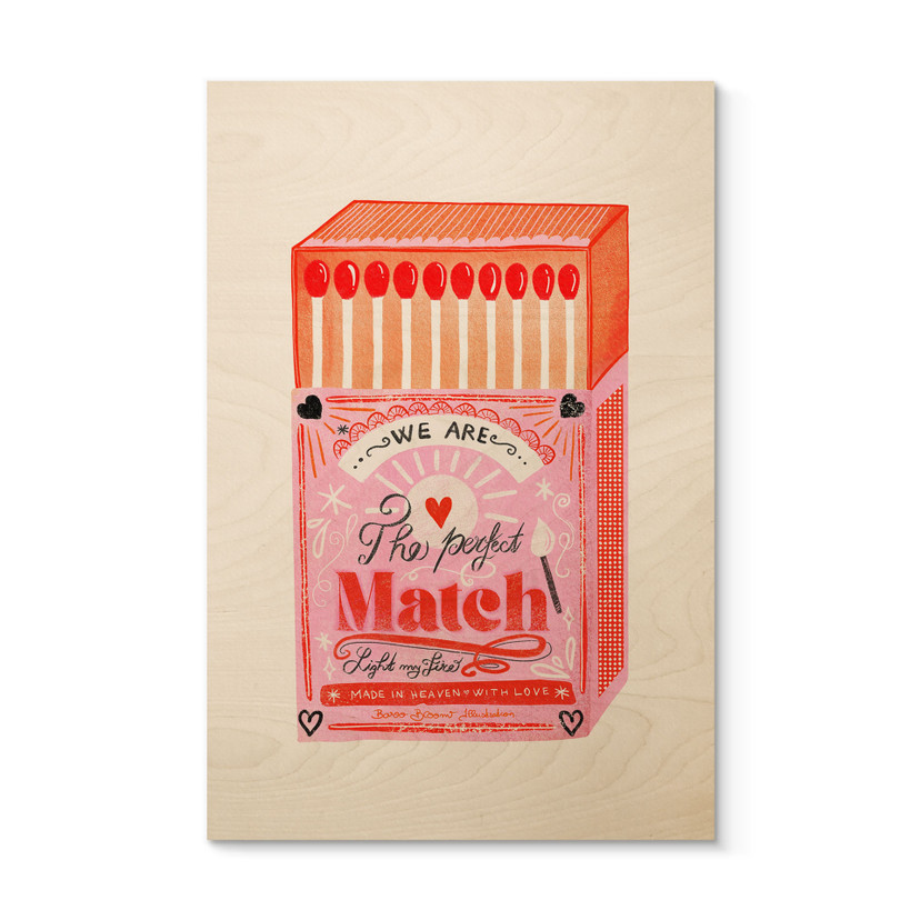 Tableau sur bois The Perfect Match - Bloom