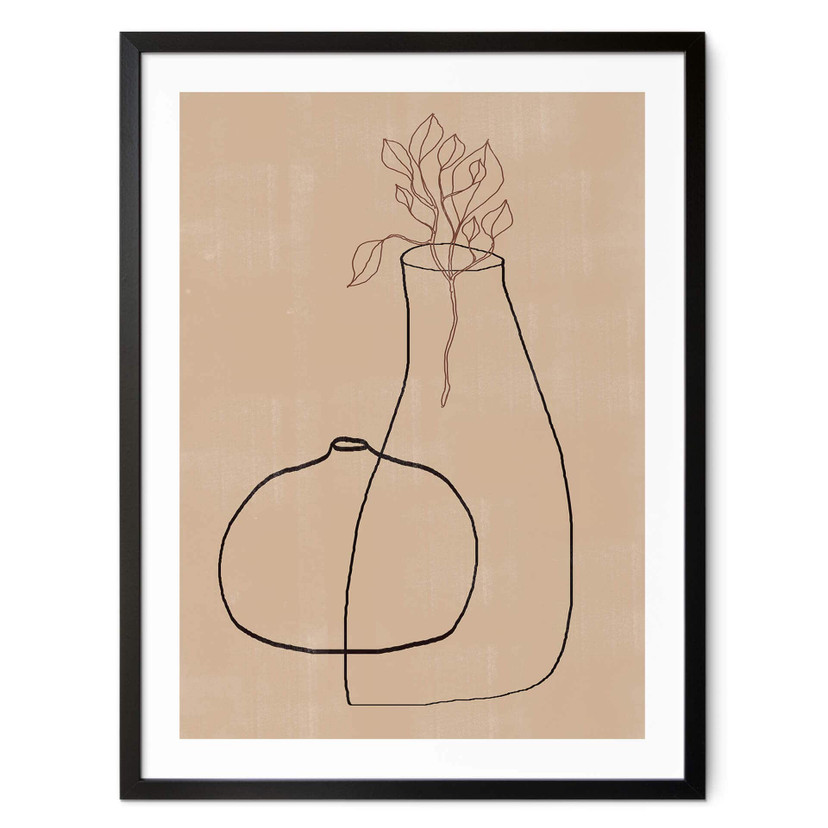 Plakat The Miuus Studio - Line Art - Dwa wazony