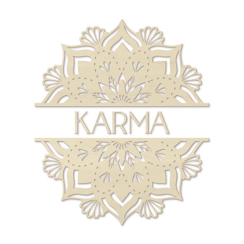 Dekoracja drewniana topola - Mandala Karma