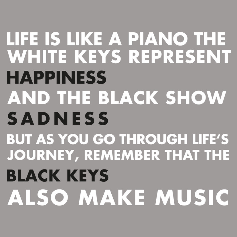 Wallsticker -  Life is like a piano...