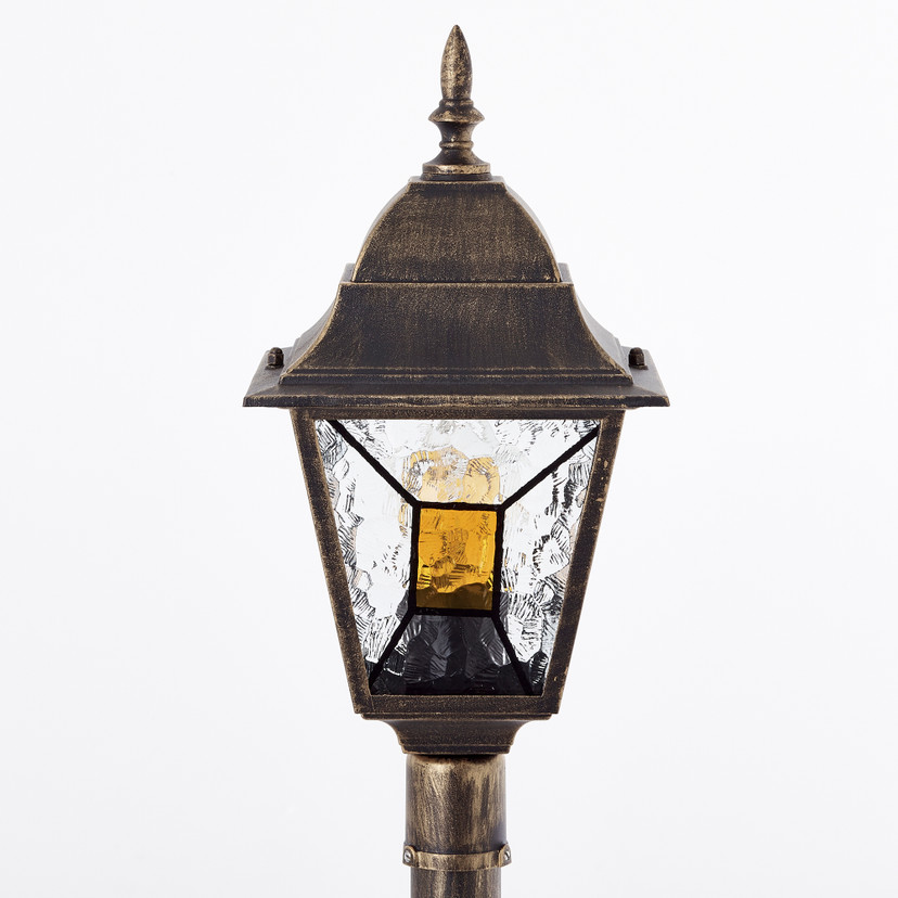 Außenstandleuchte Jonas, gold, 116 x 18 cm, Glas Außenleuchte