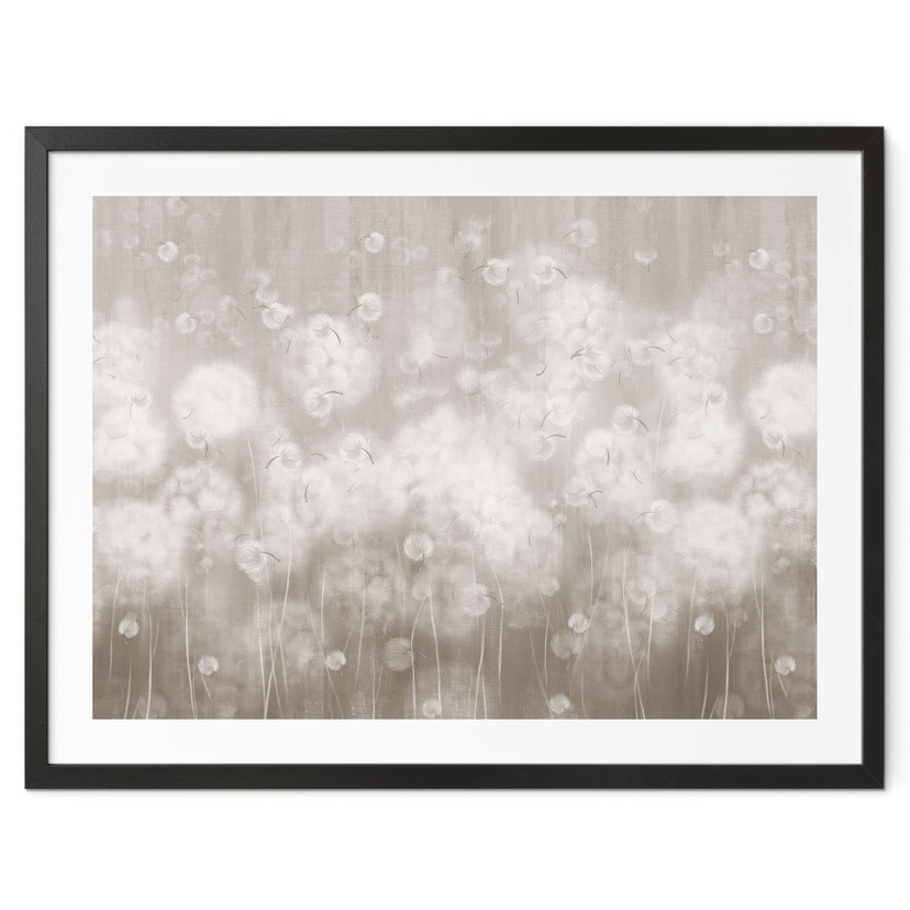 Poster paardenbloem droom in beige - Ms Tiff