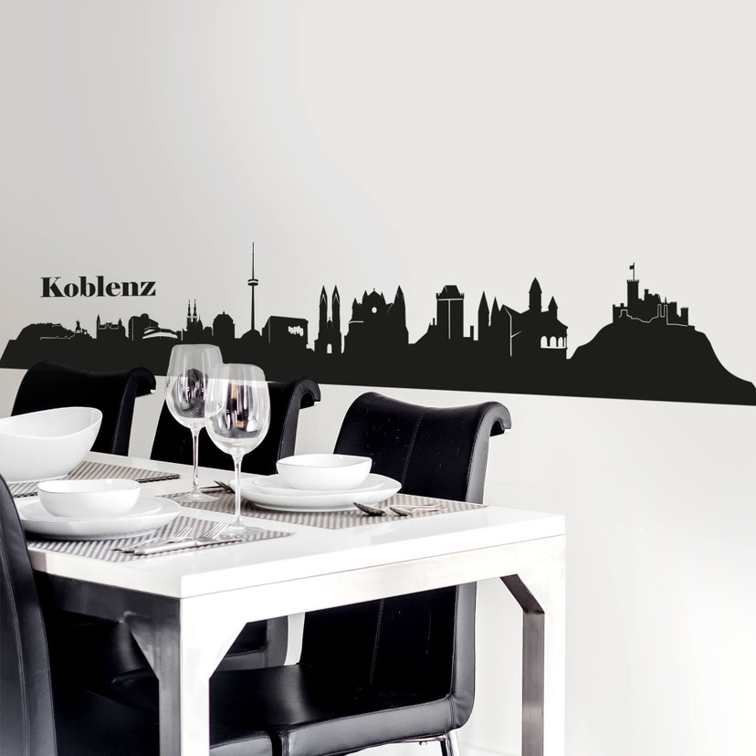 Sticker mural Skyline de Coblence
