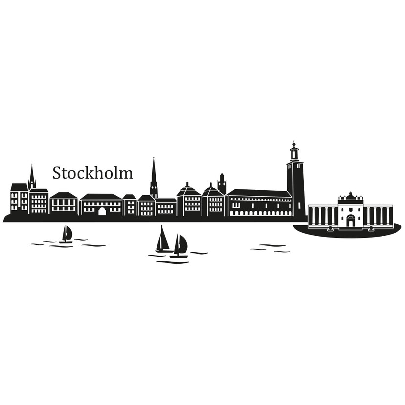 Wallsticker Stockholm Skyline