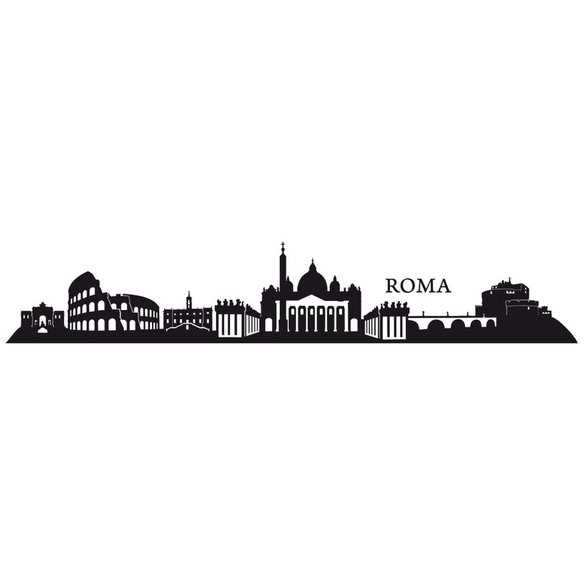 Wallsticker Skyline over Rom